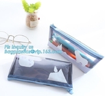 vinyl pvc plastic packaging bags with slider zipper Zip lockkk closure, vinyl pvc zipper pouch,black color slider zipper zi