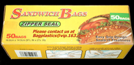 d2w Degradable Food &amp; Freezer BaZip storage food Bags, Microwave Bags, Slider Bags, School Lunch Pouch, Slider grip bags