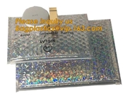 air mail metallic holographi rose gold bubble padded mailer / Ziplockk bubble bag/ slider bubble bag,Holographic Factory