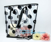 stationery packaging clear pvc handle bag, bag handle pvc beach bag for beach leisure, Handle PVC Bag With Button
