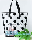 stationery packaging clear pvc handle bag, bag handle pvc beach bag for beach leisure, Handle PVC Bag With Button