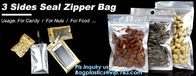 Snacks Plastic bag Stand Up Zipper Bag with Window,1 pound 500g Wholesale custom printed Ziplockk bag zipper bag stand up