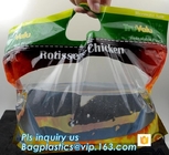 custom printed rotisserie chicken bags roast chicken packaging bag, Zip lockkk handle bags stand up pouch, Plastic foil rot