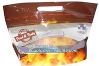 custom printed rotisserie chicken bags roast chicken packaging bag, Zip lockkk handle bags stand up pouch, Plastic foil rot