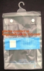 Custom printed PVC Hanger Bags Slider Zipper Bag With Plastic Hook For Underwear Tshirt Clothes,cloth hanger packaging b