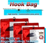 Stationery Set Transparent Plastic Bow Handle Hanger Zipper Lock Cosmetic Pvc Bag With Zip lockkk,Hanger Plastic Hook Bag f