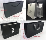 Kraft Paper Shopping Bag With Ribbon Handles , Bowknot Shopping Bag