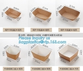Boat box, fast food boat tray,disposable take out brown kraft paper food lunch box with handle,custom printed disposable