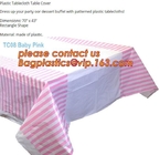 Biodegradable compostabl tablecloth table cover, dress up your party dessert buffet with patterned plastic table clothes