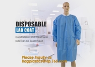 Abito tessuto non di isolamento eliminabile, cappotto bianco medico non tessuto eliminabile del laboratorio dell'ospedale, in generale industriale eliminabile