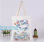 Factory direct sale eco-friendly fashion printed customized reusable handle cotton bag,cotton canvas rope handle beach b