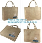 Profession eco-friendly portable waterproof jute bag with log,custom jute shopping bag,grocery jute reusable foldable sh