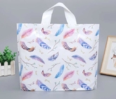 Custom print ldpe hdpe die cut handle carry poly apparel plastic merchandise gift packaging polythene shopping bag with